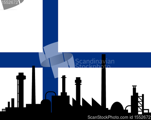 Image of Industry and flag of Finland