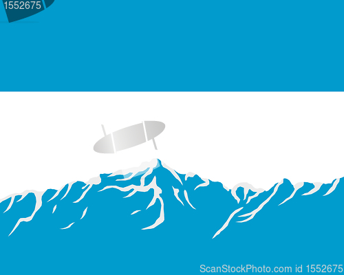 Image of Mountains with flag of Argentina