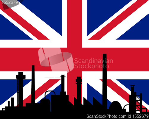 Image of Industry and flag of Great Britain