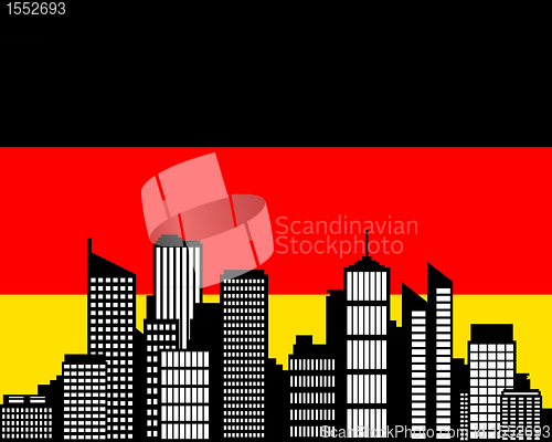 Image of City and flag of Germany