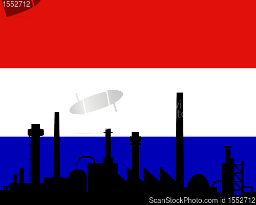 Image of Industry and flag of the Netherlands