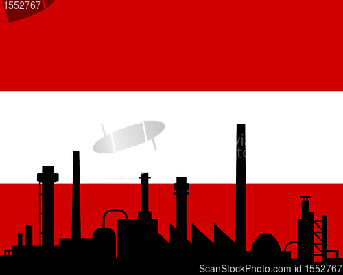 Image of Industry and flag of Austria