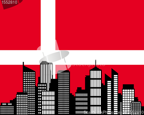 Image of City and flag of Denmark