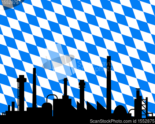 Image of Industry and flag of Bavaria