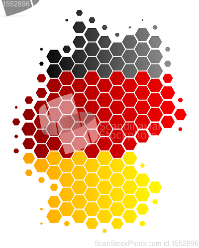 Image of Map and flag of Germany