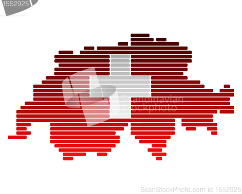 Image of Map and flag of Switzerland