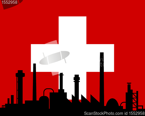 Image of Industry and flag of Switzerland