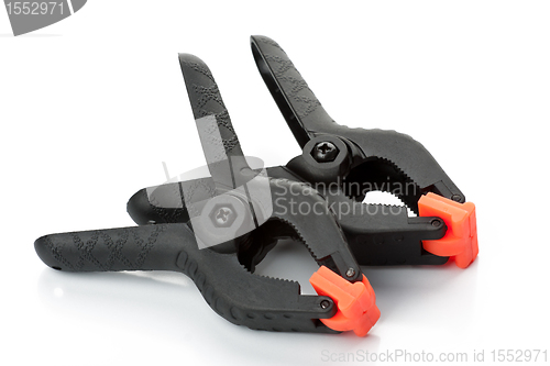 Image of Black plastic clamps 