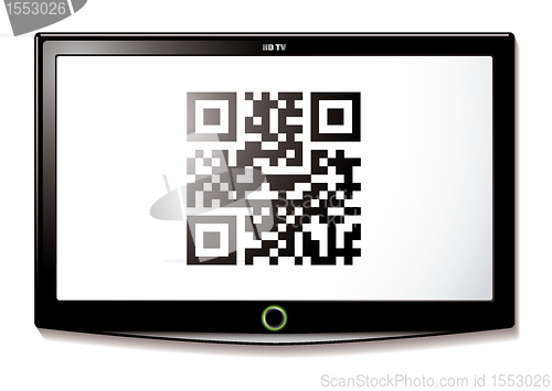 Image of LCD TV QR code scan