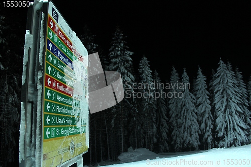 Image of winterberg ski track signs