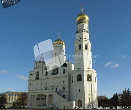 Image of Archangel Cathedral and Ivan the Great Bell in the Moscow Kremli