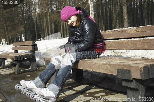 Image of Girl on a bench