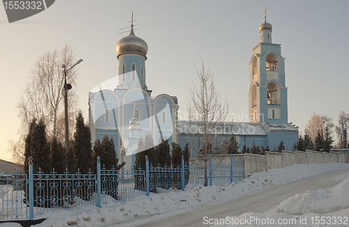 Image of Efremov city. Old orthodox church . Russia