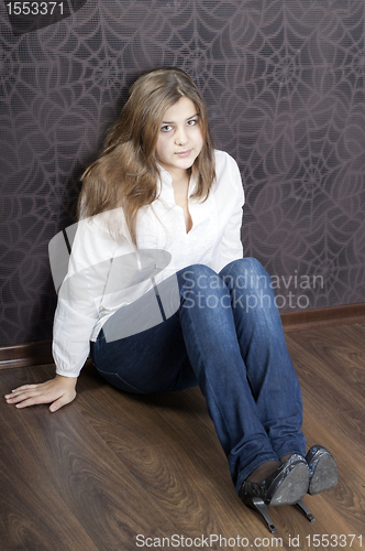 Image of Young girl studio portrait