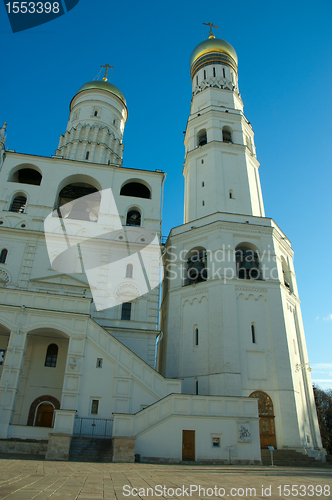 Image of Archangel Cathedral and Ivan the Great Bell in the Moscow Kremli