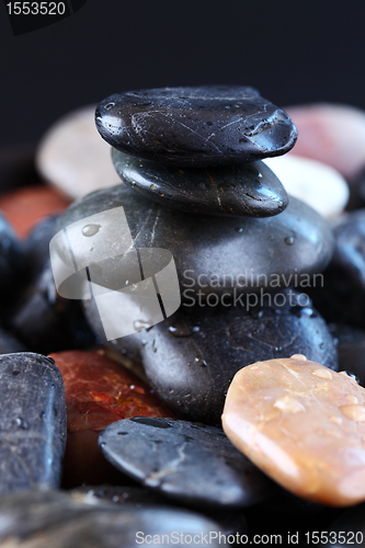 Image of Stack of balanced zen stones 