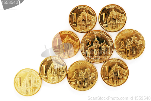 Image of Serbian dinar coins