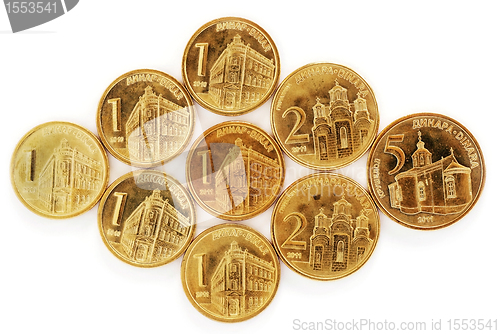Image of Serbian dinar coins