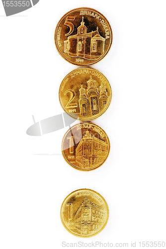 Image of Serbian dinar coins