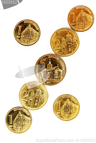 Image of Serbian dinar coins