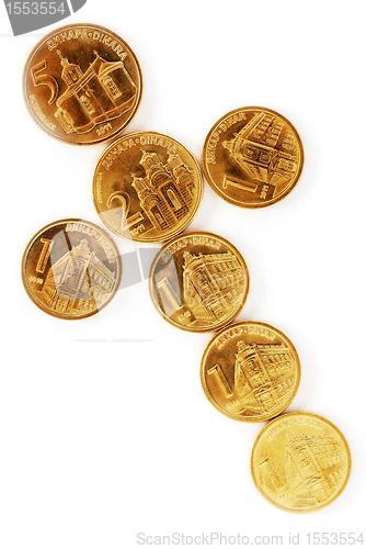 Image of Serbian dinar coins