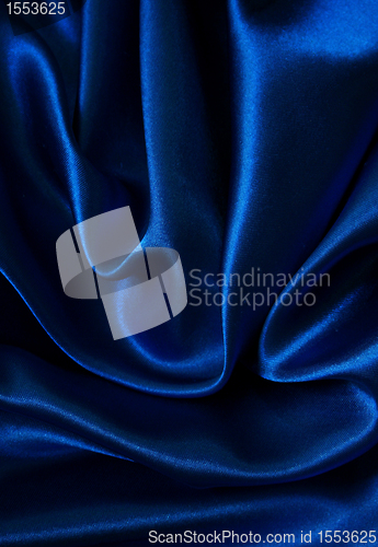 Image of Smooth elegant blue silk 