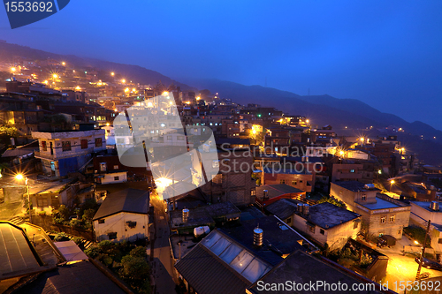 Image of chiu fen village at night, in Taiwan