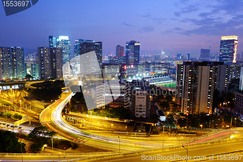 Image of city at night
