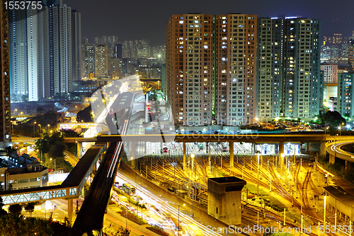 Image of city at night