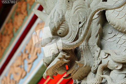 Image of dragon statue in temple