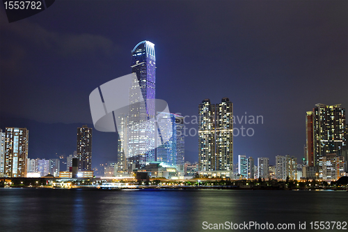 Image of Tsuen Wan in Hong Kong at night