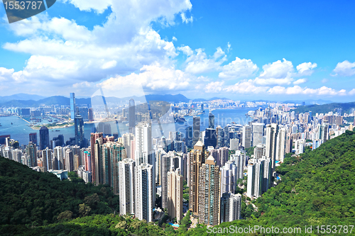 Image of Skyline of Hong Kong City from the Peak