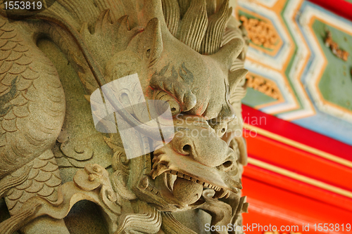 Image of dragon statue in temple