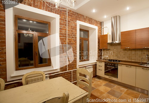 Image of dining room and kitchen  