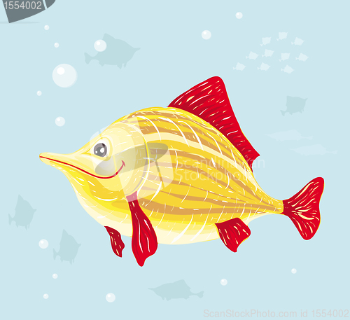 Image of Smiling cartoon fish  