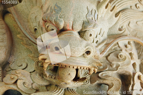 Image of dragon statue in temple