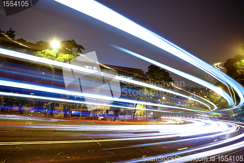 Image of highway light trails