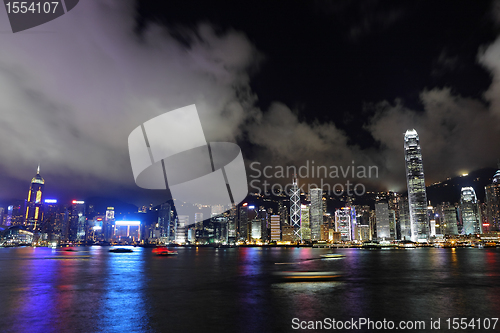 Image of night view of Hong Kong