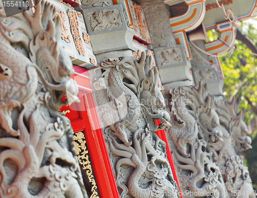 Image of dragon statue in temple