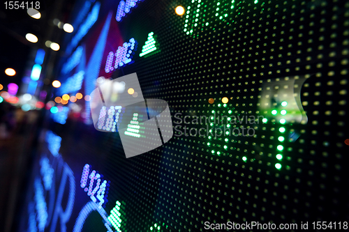 Image of stock market price display abstract