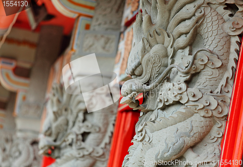 Image of dragon statue in temple
