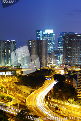 Image of modern city at night