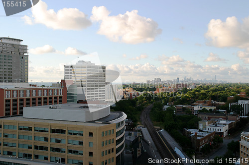 Image of Chicago from Downtown Evanston