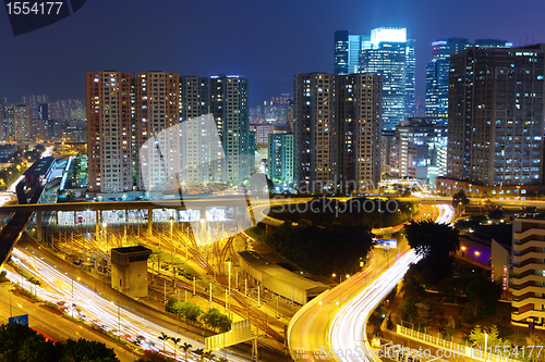 Image of modern city at night