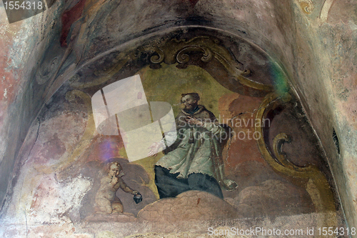 Image of Fresco paintings in the church