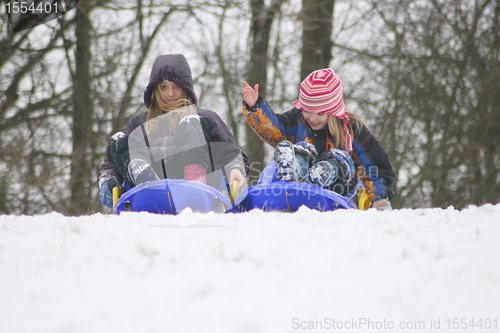 Image of two blonde girls