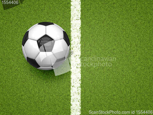 Image of soccer ball on green grass