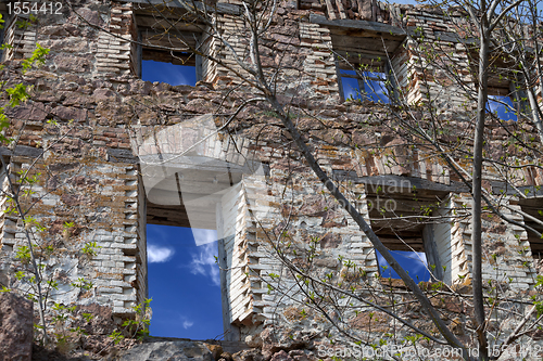 Image of Wall of old destroyed house