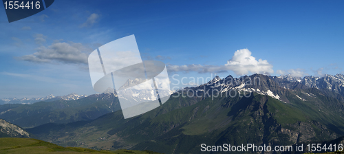 Image of Panorama summer Caucasus Mountains