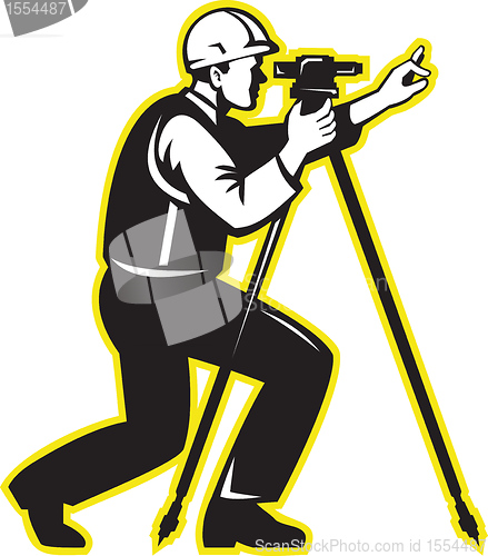 Image of Surveyor Engineer Theodolite Total Station